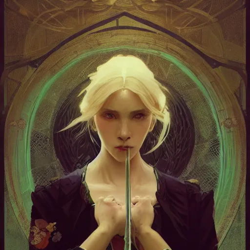 Prompt: A portrait of A 丁真 by greg rutkowski and alphonse mucha,In style of digital art illustration.Dark Fantasy.darksouls.hyper detailed,smooth, sharp focus,trending on artstation,4k