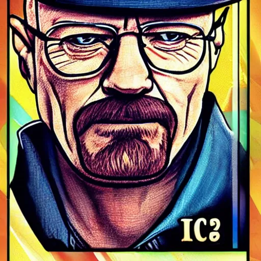 Prompt: walter white clash royal card