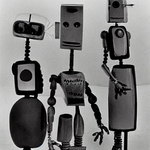 Prompt: robots by marcel duchamp