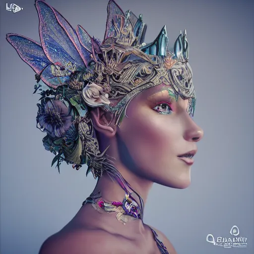 Image similar to the fairy queen, 4 k, intricate detailed, jaw dropping, gorgeous, surreal, octane render