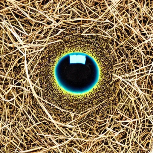 Image similar to model of a giant eyeball! in a farmers corn field