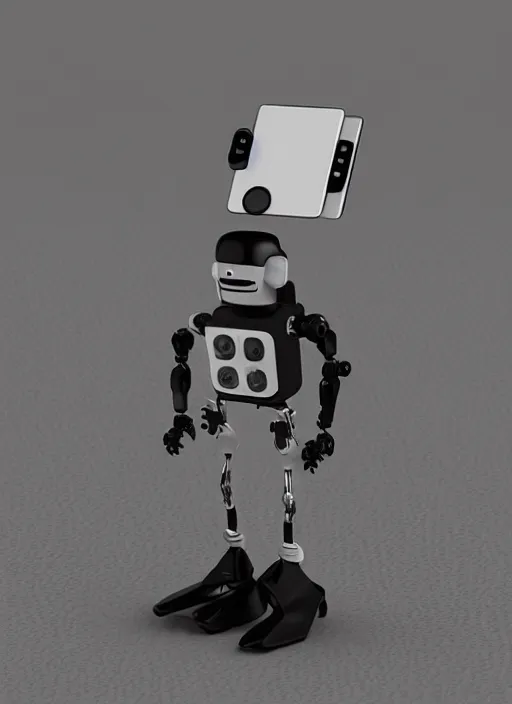 Prompt: robot - cellphone with arms and legs