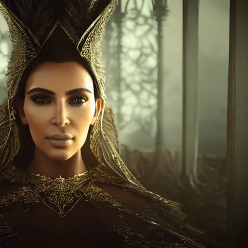 Prompt: Kim Kardashian as an elven priestess, atmospheric lighting, intricate detail, cgsociety, hyperrealistic, octane render, RPG portrait, ambient light, dynamic lighting, hyper detailed, elegant, cinematic, awe inspiring, beautiful, unreal engine, 8k ultra hd, artstationHD, hyper detailed, elegant, cinematic, awe inspiring