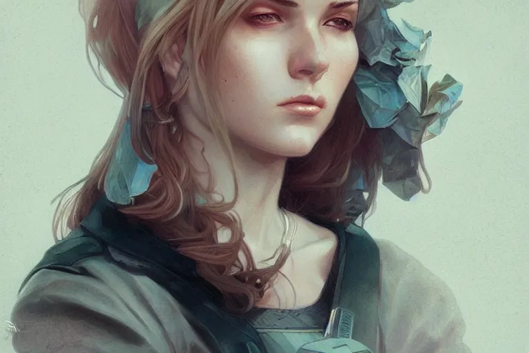 Image similar to A very beautiful female Eminem, highly detailed, digital painting, artstation, concept art, smooth, sharp focus, illustration, art by Krenz Cushart and Artem Demura and alphonse mucha