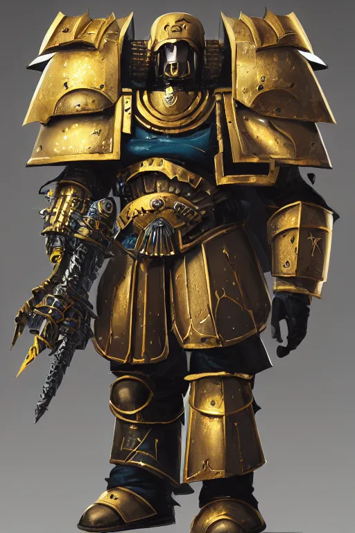 Image similar to armor portrait heros warhammer 4 0 k horus heresy fanart - the primarchs emperor by johannes helgeson animated with vfx concept artist & illustrator global illumination ray tracing hdr fanart arstation zbrush central hardmesh 8 k octane renderer comics stylized