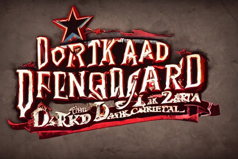 Image similar to 3d sculpt of an arched ironwork sign for a circus called 'the dark metal carnival', red dead redemption2, las vegas, artstaton, digital illustration