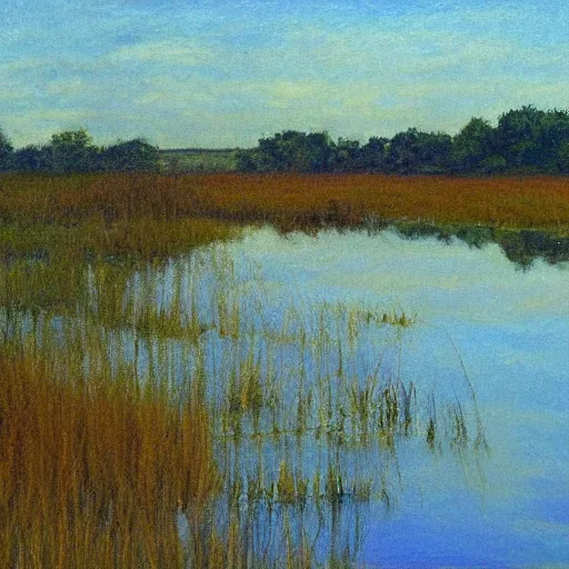 Prompt: marshes near charleston, impressionism