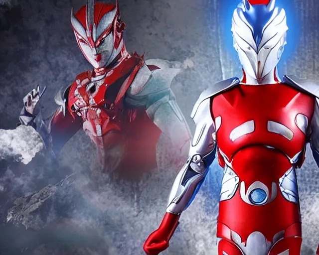 Image similar to ultraman, japanese tokusatsu, live action, professional special effects