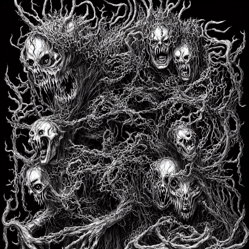 Image similar to a strange eerie magical scary creature in an eerie uncanny hell, translucent neon, horror, concept art, detailed, intricate, award - winning, cinematic, by kentaro miura