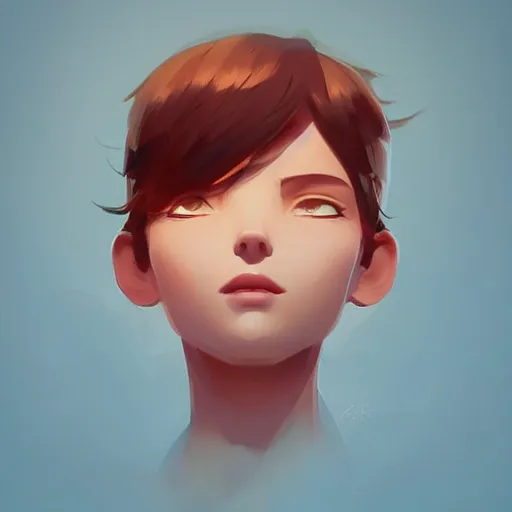 Image similar to face icon stylized minimalist mash, loftis, cory behance hd by jesper ejsing, by rhads, makoto shinkai and lois van baarle, ilya kuvshinov, rossdraws global illumination