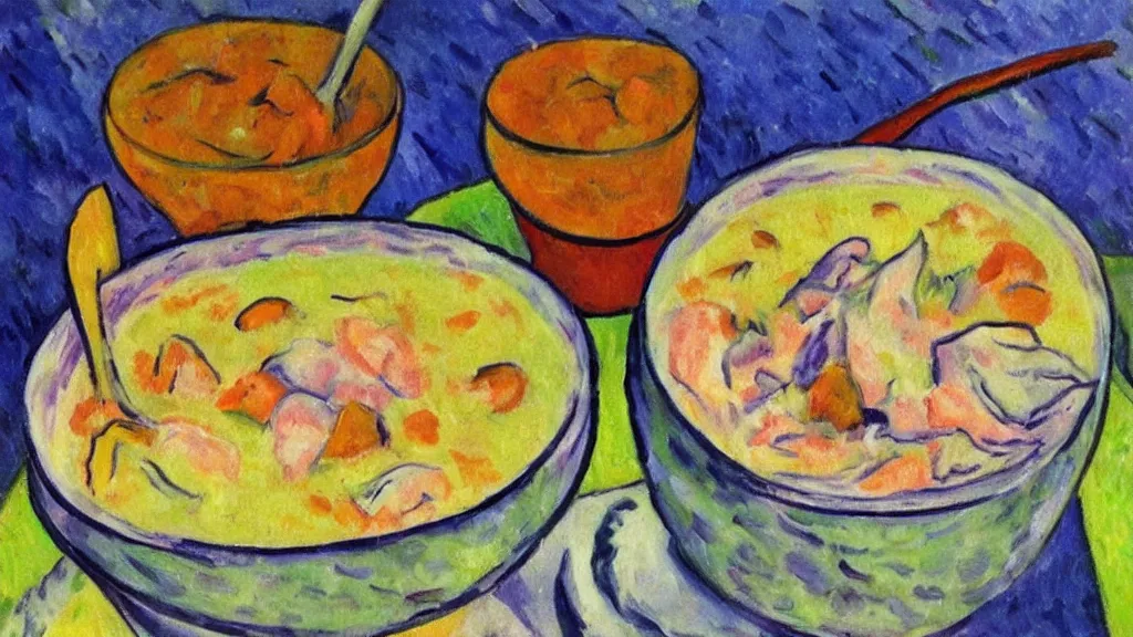 Prompt: fauvism smartest chowder nightmare