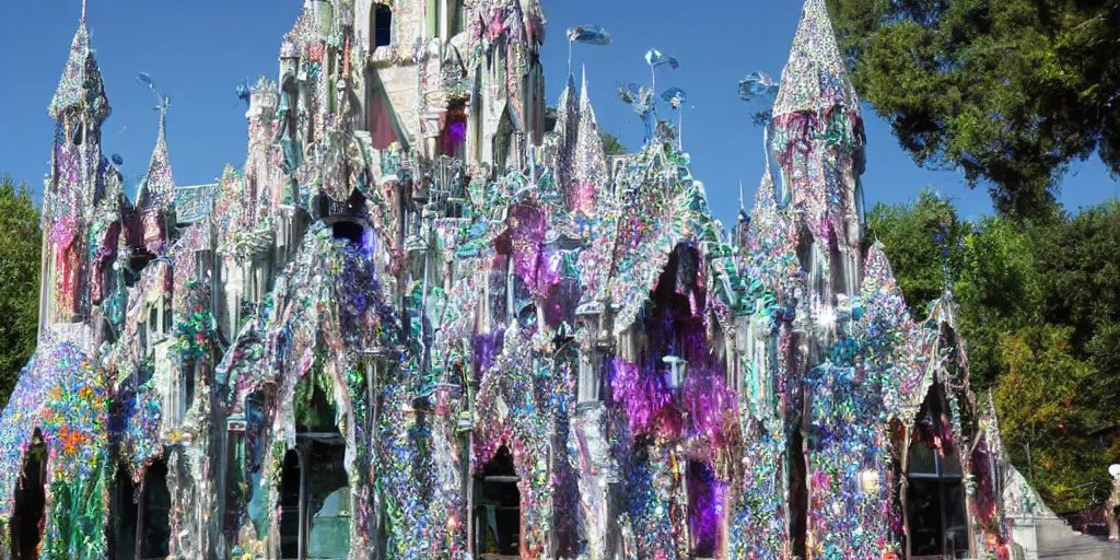 Prompt: jeweled enchanted crystal castle.