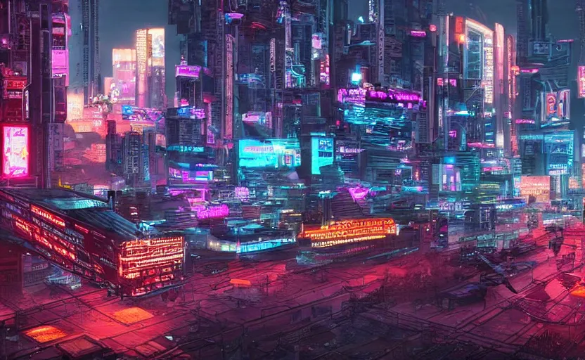 Prompt: cyberpunk Russian city, realistic, very detailed, many neon lights