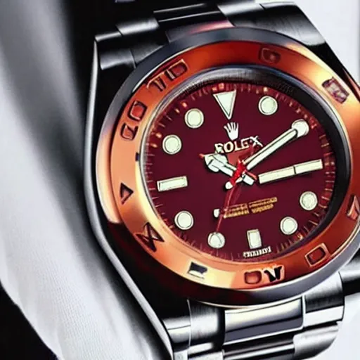 Image similar to iron man wearing a shiny rolex watch