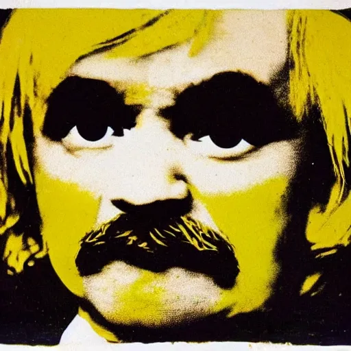 Image similar to nikolai gogol by andy warhol