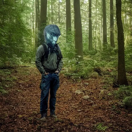 Prompt: skinwalker in the woods