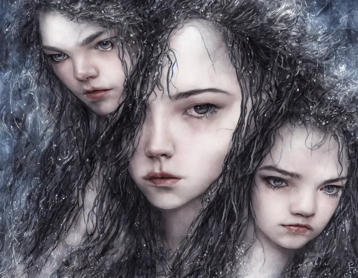 Prompt: portrait of anya taylor joy in the style of luis royo