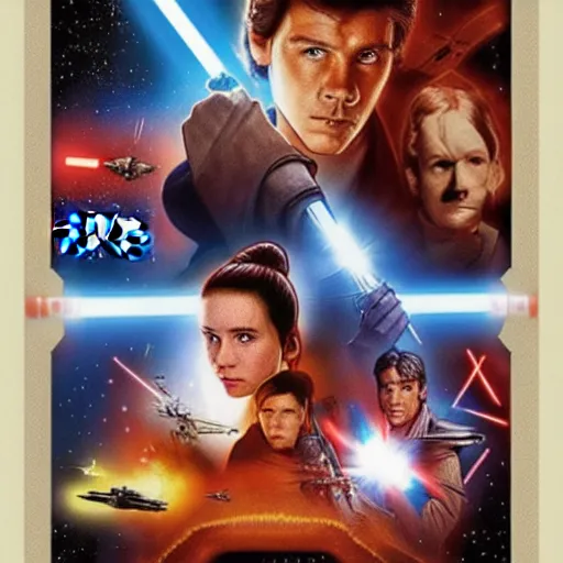 Image similar to a movie poster for star wars episode 1 0