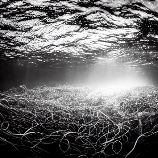 Prompt: underwater Westminster, deep underwater, trawled seabed, shot on gopro9, moody lighting, 8k, very very very highly detailed, hyper realistic realistic, kelp