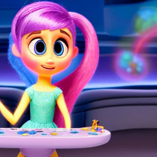 Image similar to ariana grande as a joy in movie inside out