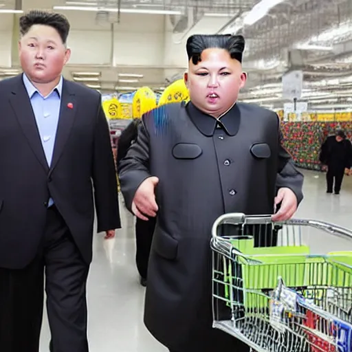 Image similar to kim jong un shopping at wallmart