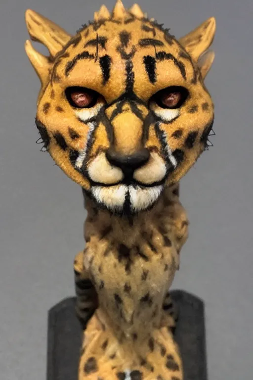 Image similar to Humanoid Cheetah, Animal face, D&D, Tabaxi Monk, Solo 3/4 Portait, Simple Robes, fantasy setting