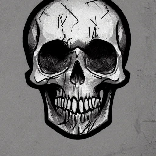 Prompt: graffiti skull, 3d, 8k, artstation