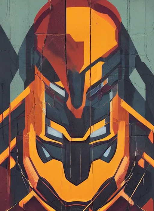 Image similar to symmetry!! portrait of deathstroke by sachin teng, organic, cables, matte painting, geometric shapes, hard edges! graffiti, street art