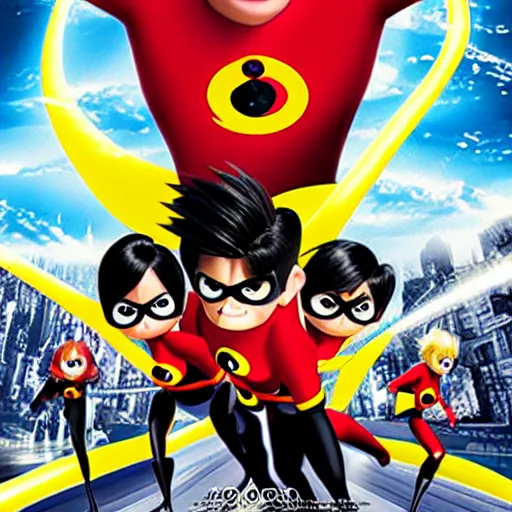 Prompt: Anime poster of The Incredibles