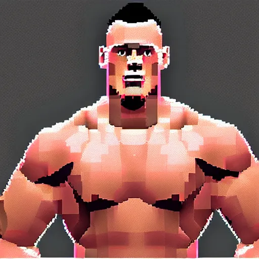 Image similar to Low poly John Cena PS1 style graphics