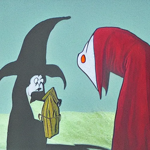 Image similar to nosferatu in moominvalley