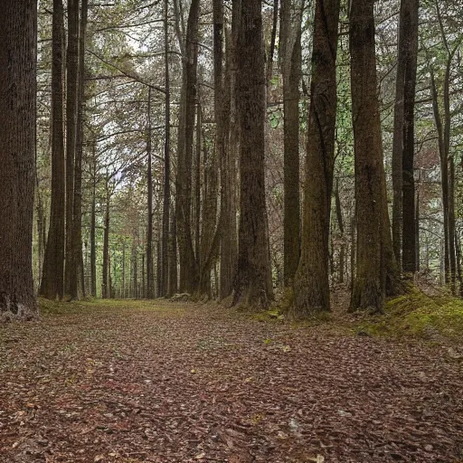 Image similar to Human nervous system spotted walking on its own in the woods, found footage, national reserve