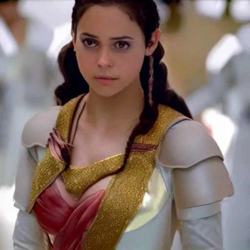 Image similar to young cuban latina girl as princess padme in star wars episode 3, 8k resolution, full HD, cinematic lighting, award winning, anatomically correct