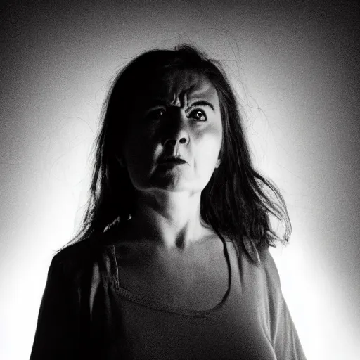 Image similar to angry woman photo dramatic lighting