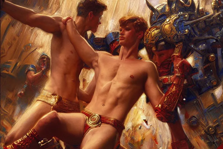 Image similar to eternals, painting by gaston bussiere, craig mullins, j. c. leyendecker, tom of finland