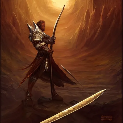 Image similar to a giant golden sword, a broad blade sword weapon, epic fantasy style art, fantasy epic digital art, epic fantasy card game art