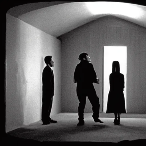 Image similar to The Backrooms, Stanley Kubrick cinematography