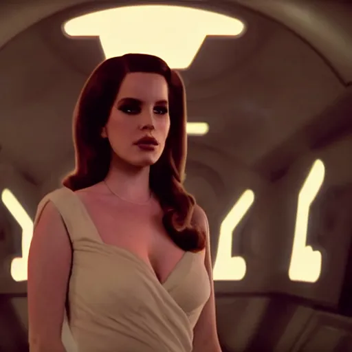 Prompt: lana del rey in'star wars ', cinematic scene, cinematic lighting, 1 4 mm