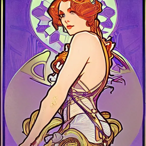 Prompt: portrait of lux from league of legends, art by alphonse mucha and greg ruthkowski