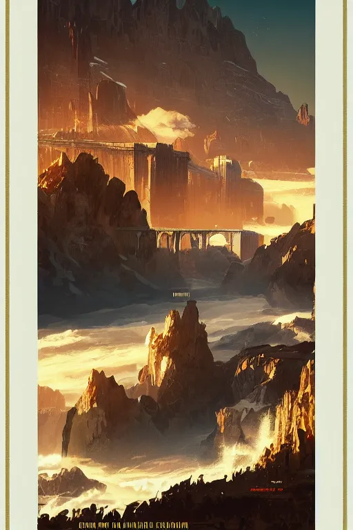 Image similar to greg rutkowski travel poster provo