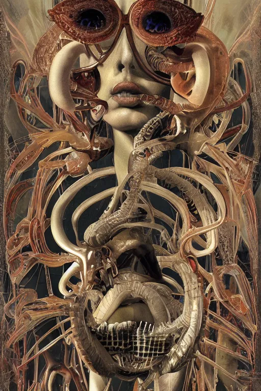 Image similar to youre from your father worm. symmetrical anatomy, baroque, pop art, hyperdetailed, without duplication, art by richard hamilton and mimmo rotella. intricate detail, trending artstation, dribble popular, krita renderer