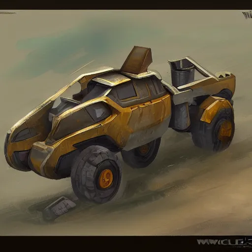 Image similar to concept art of small mining vehicle by Dawid Michalczyk