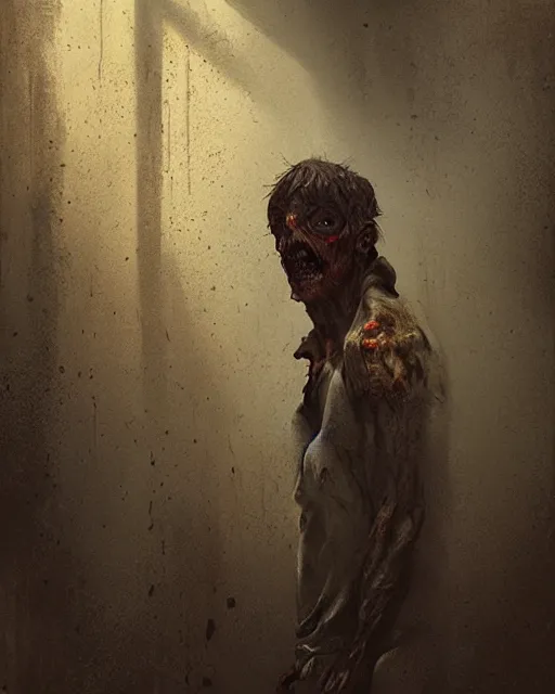 Image similar to hyper realistic photo portrait dried out zombie cinematic, greg rutkowski, james gurney, mignola, craig mullins, brom