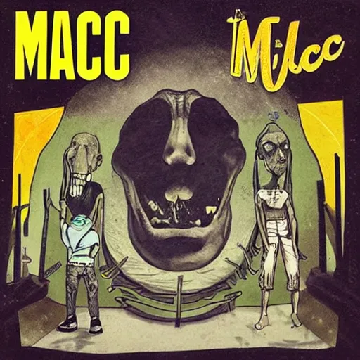 Prompt: the cover of a rock album by rapper mac miller, detailed,