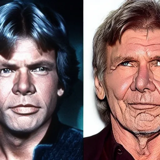 Image similar to mark hamill mixed with harrison ford