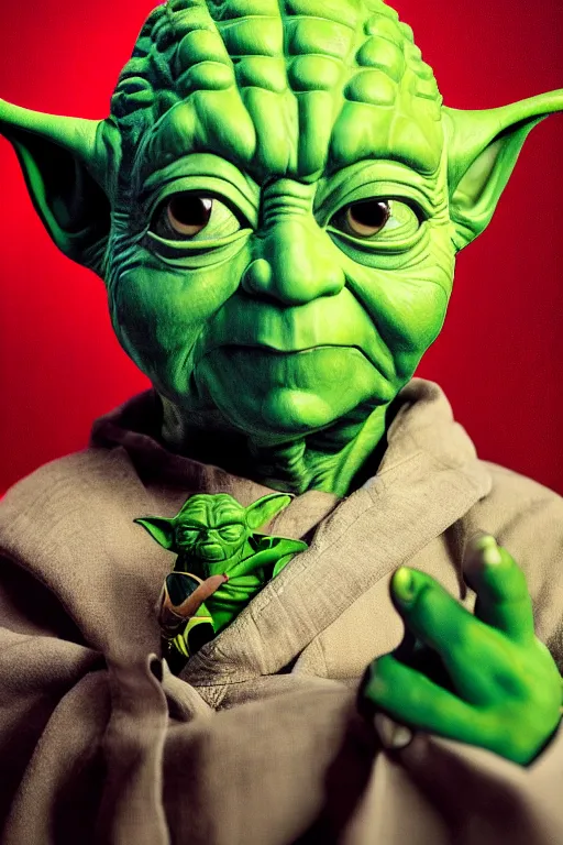 Image similar to 📷 master yoda is a soda can, head portrait, dynamic lighting, 4 k