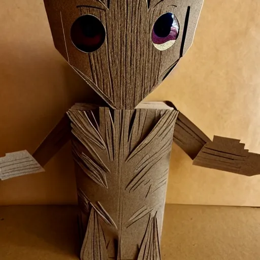 Image similar to cardboard groot