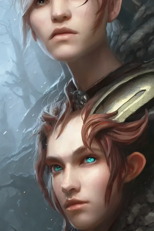 Prompt: dungeons and dragons elf cleric character closeup portrait, dramatic light, epic forest background, 2 0 0 mm focal length, painted by stanley lau, painted by greg rutkowski, painted by stanley artgerm, digital art, trending on artstation