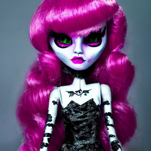 Prompt: monster high haunt couture doll, photography, hd, award winning photo.