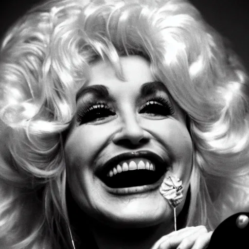 Prompt: dolly parton, sweet, happy, laughing, highly detailed, candid, award winning photography, high resolution, trending